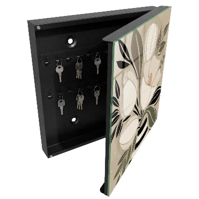 Wall mounted key box Floral minimalism