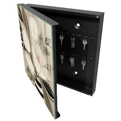 Wall mounted key box Floral minimalism