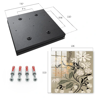 Key cabinet Floral motif