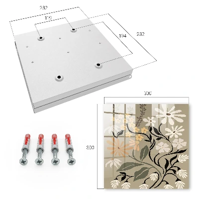 Key cabinet Floral motif