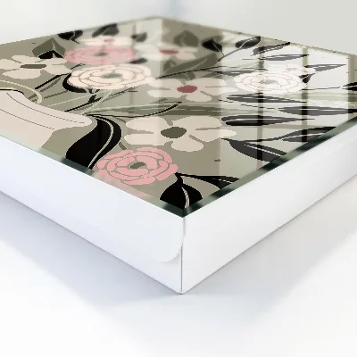 Wall mounted key box Floral composition