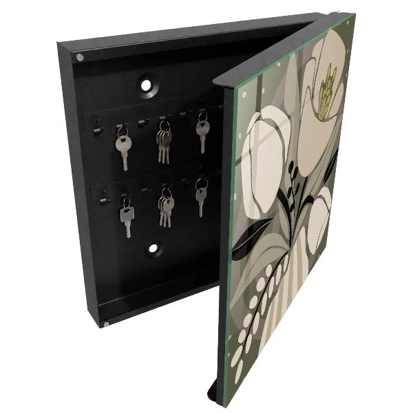 Key cabinet Beige flowers