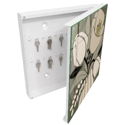 Key cabinet Beige flowers