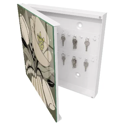 Key cabinet Beige flowers