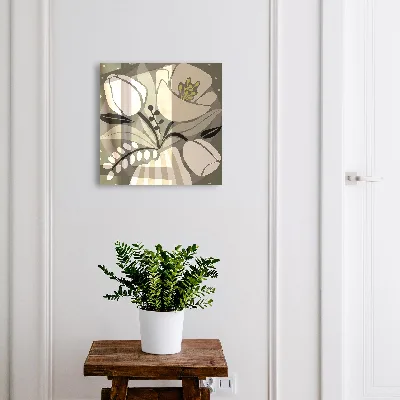Key cabinet Beige flowers