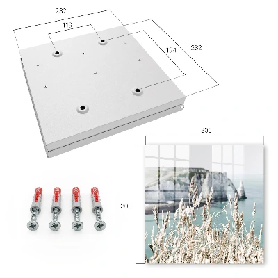 Wall mounted key box Cliffs and grasses