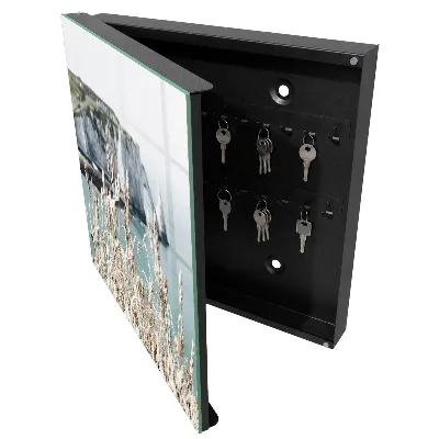 Wall mounted key box Cliffs and grasses