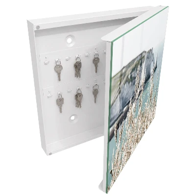 Wall mounted key box Cliffs and grasses
