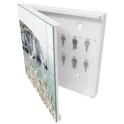Wall mounted key box Cliffs and grasses