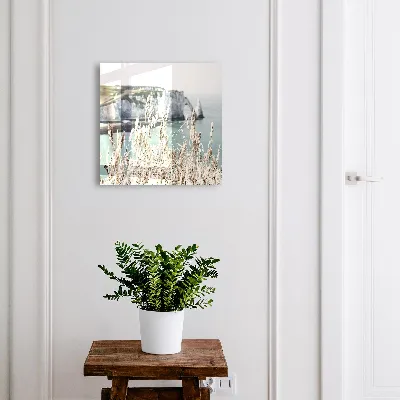 Wall mounted key box Cliffs and grasses