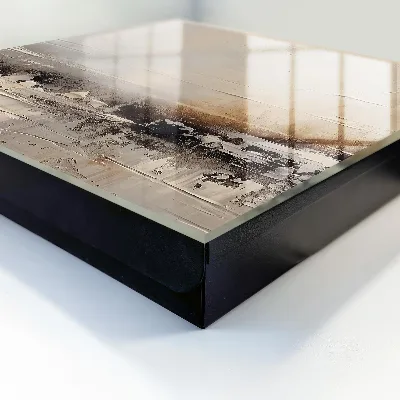 Key box for wall Abstract landscape painting