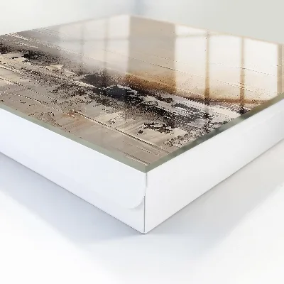 Key box for wall Abstract landscape painting
