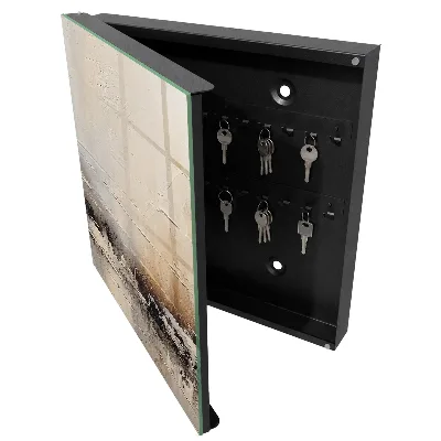 Key box for wall Abstract landscape painting