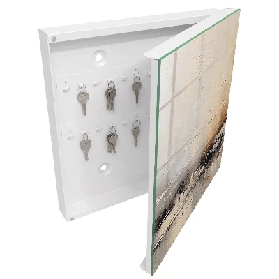 Key box for wall Abstract landscape painting