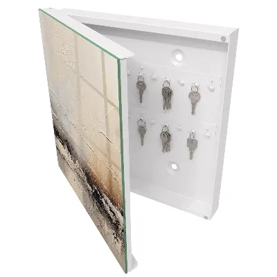 Key box for wall Abstract landscape painting