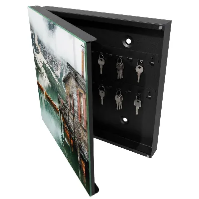 Wall mounted key box Mountain peace