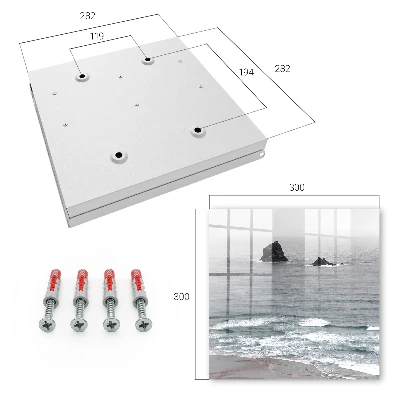 Wall mounted key box Sea and rocks