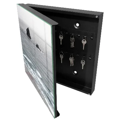 Wall mounted key box Sea and rocks