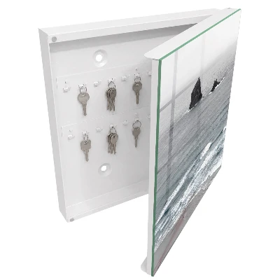 Wall mounted key box Sea and rocks