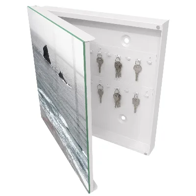 Wall mounted key box Sea and rocks