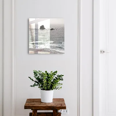 Wall mounted key box Sea and rocks