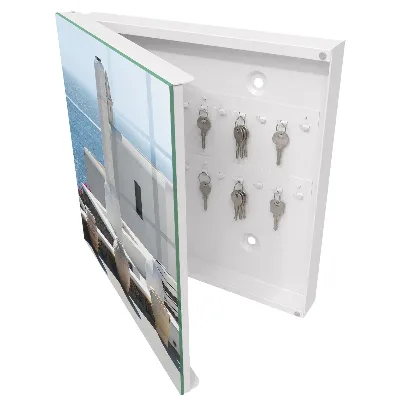 Key cabinet Greece white houses by the sea