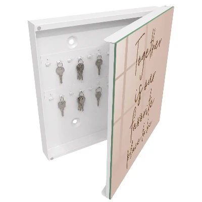 Wall mounted key box Together is our favorite place to be text