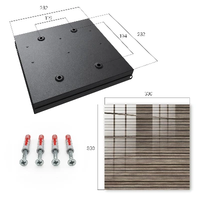 Wall mounted key box Wooden planks