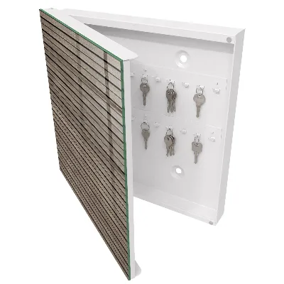 Wall mounted key box Wooden planks