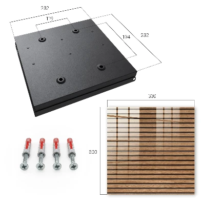 Key box for wall Wooden panels