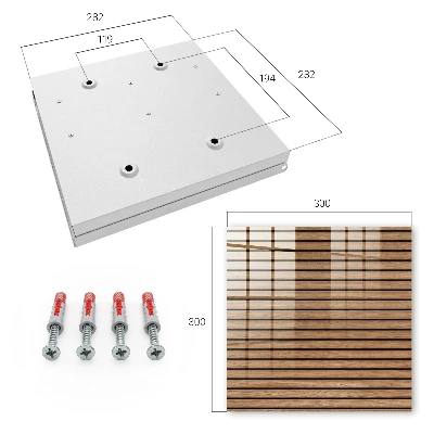 Key box for wall Wooden panels