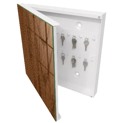 Wall mounted key box Wooden weaves