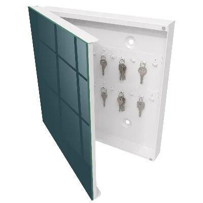 Wall mounted key box Turquoise
