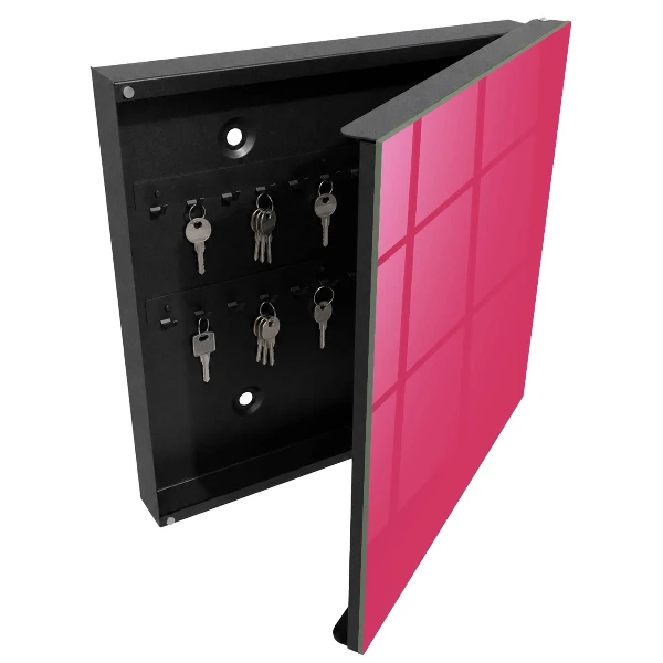 Wall mounted key box Vibrant pink