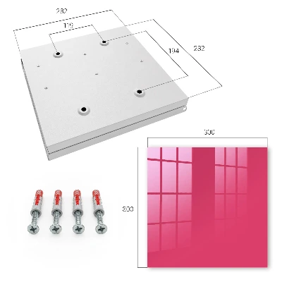 Wall mounted key box Vibrant pink