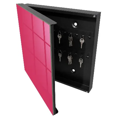 Wall mounted key box Vibrant pink