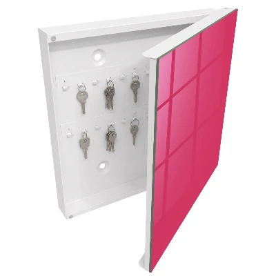 Wall mounted key box Vibrant pink