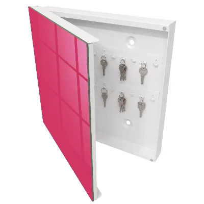 Wall mounted key box Vibrant pink