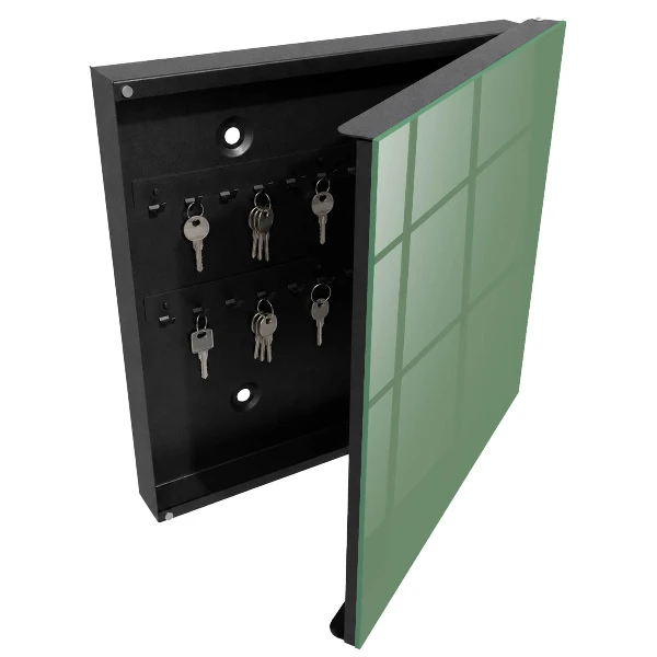 Wall mounted key box Muted green