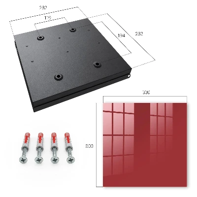 Key box for wall Burgundy color