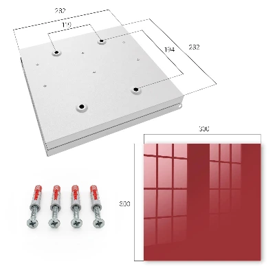 Key box for wall Burgundy color
