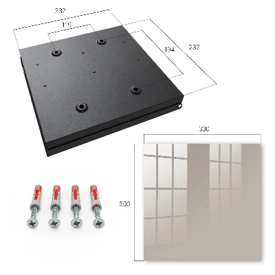 Wall mounted key box Warm grey
