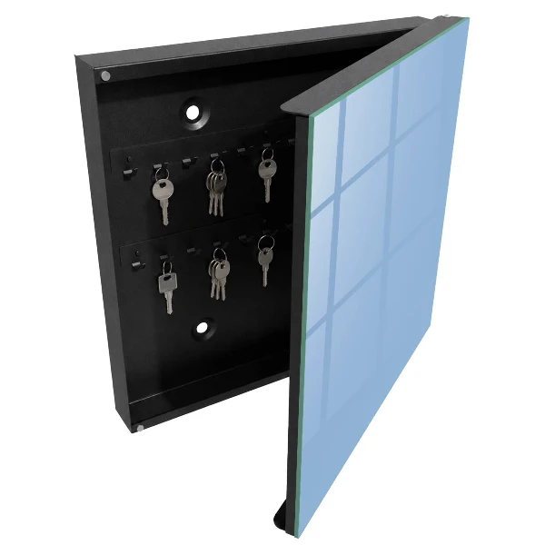 Wall mounted key box Baby blue