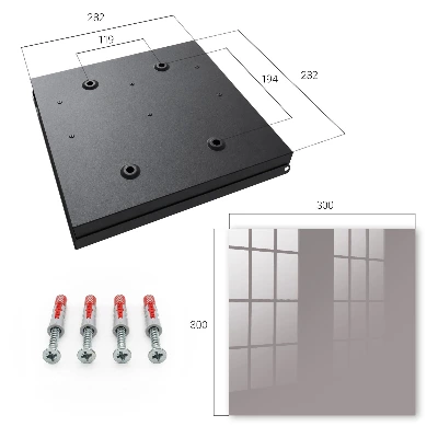 Wall mounted key box Ash grey