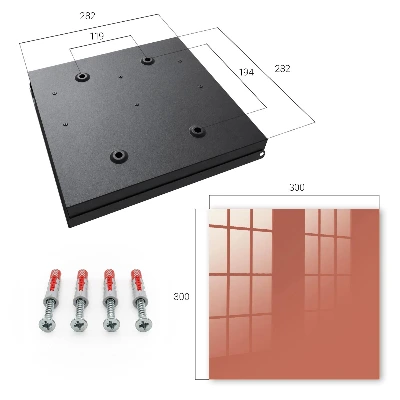 Key cabinet Brick red