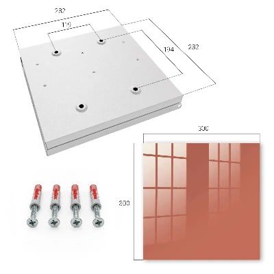 Key cabinet Brick red