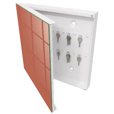 Key cabinet Brick red