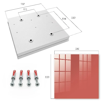 Wall mounted key box in dark salmon