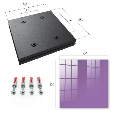 Wall mounted key box purple