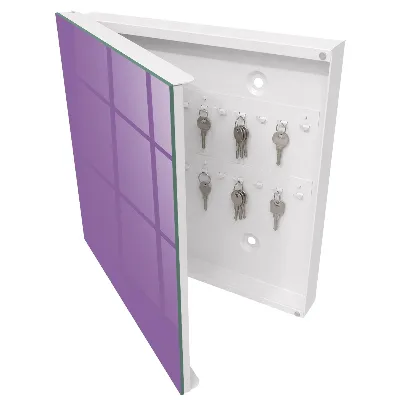 Key box for wall Purple color